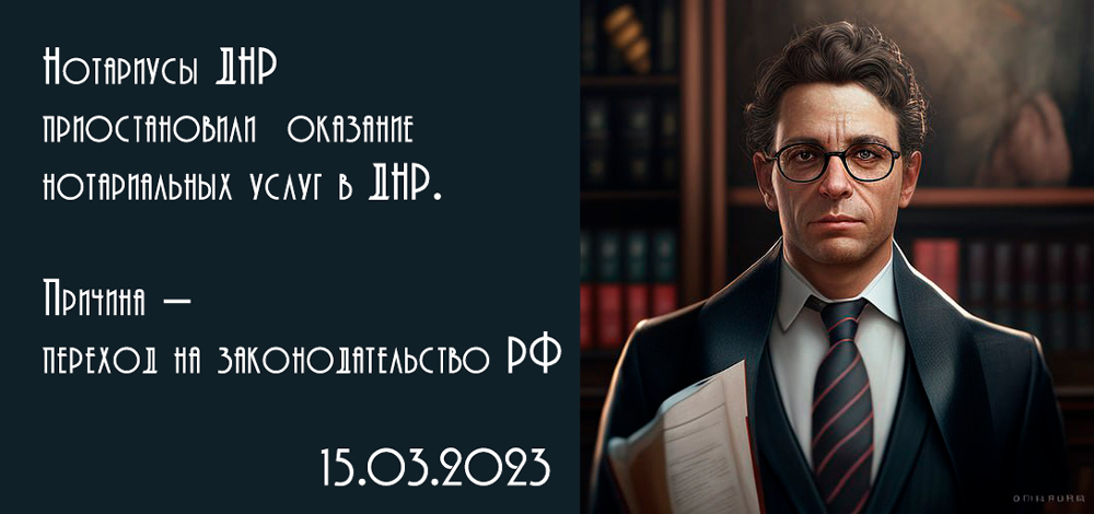 Нотариусы приостановили работу в Донецке и ДНР