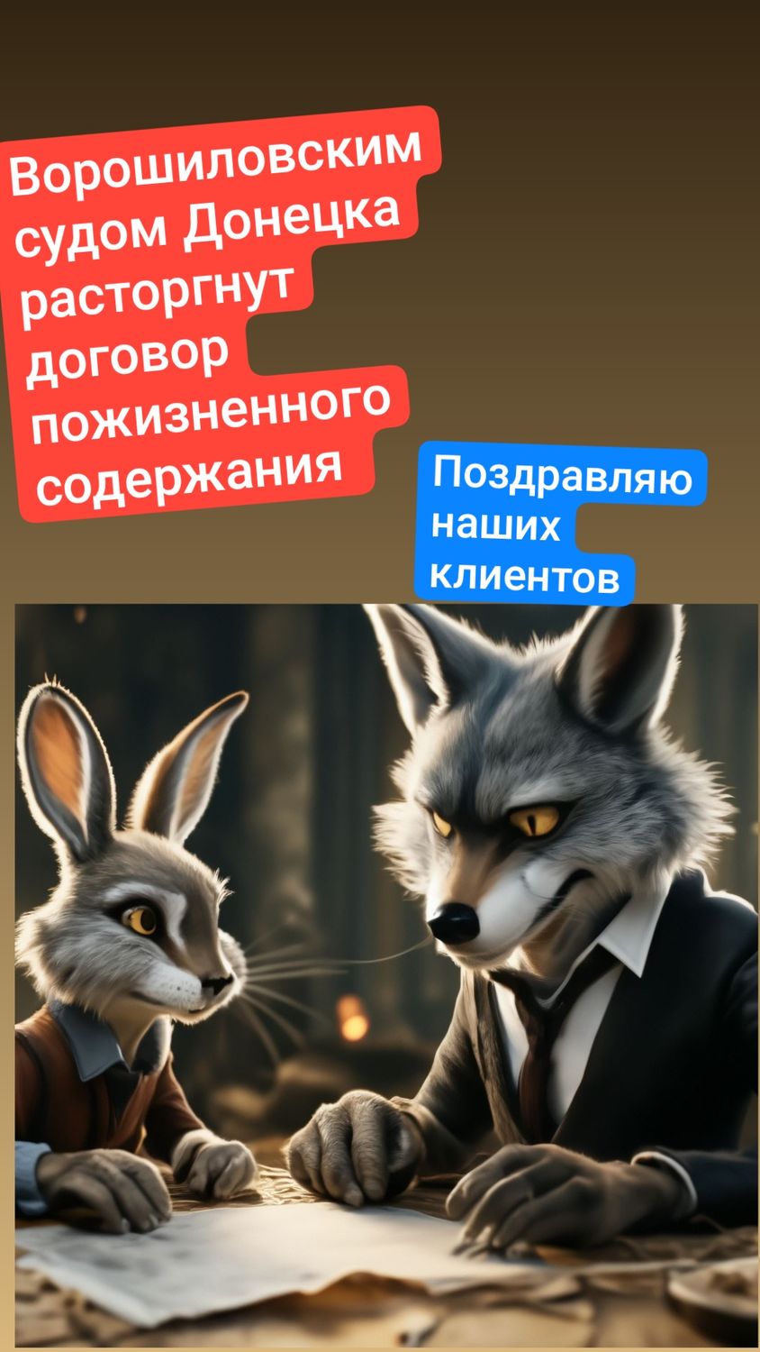 Ворошиловским судом Донецка расторгнут договор пожизненного содержания